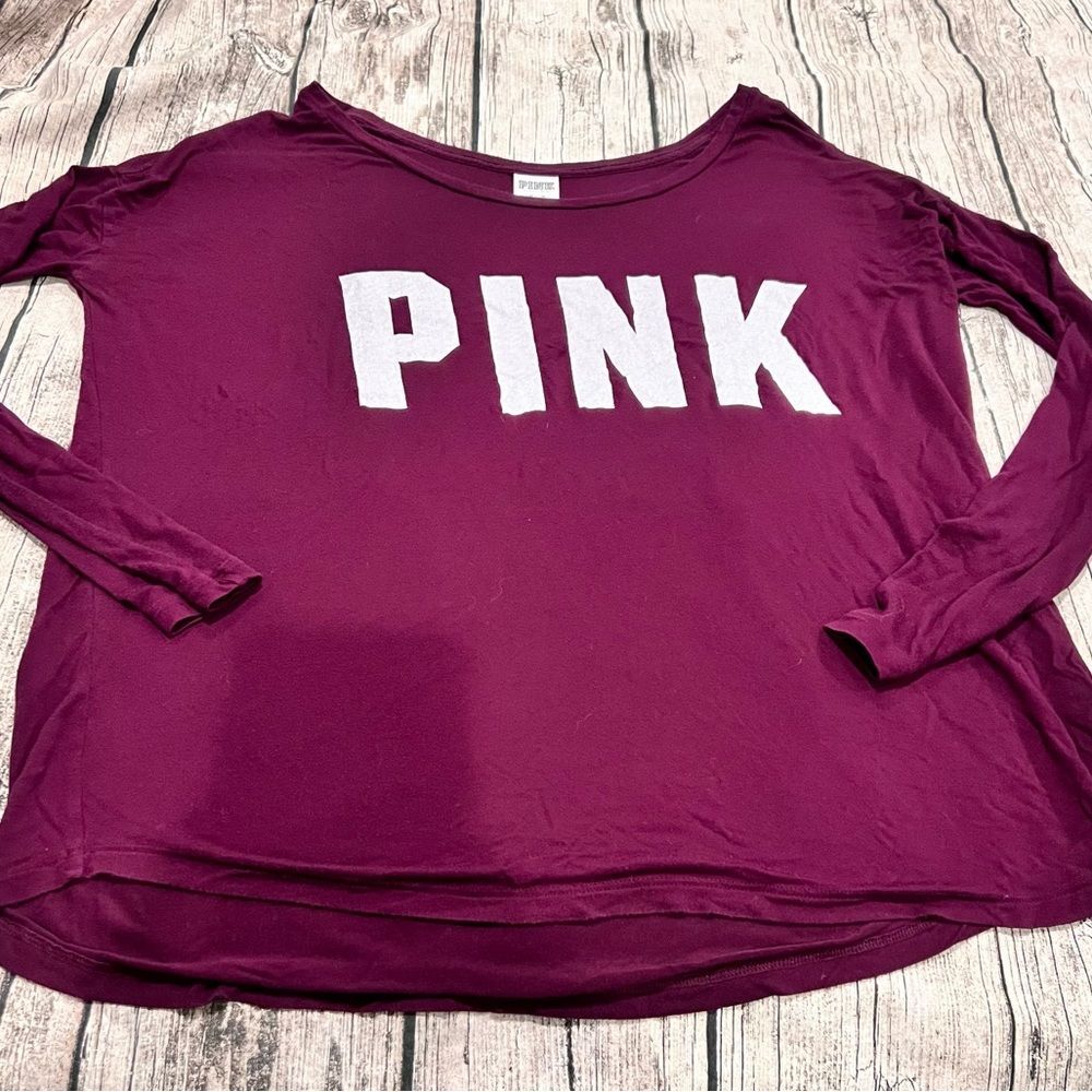 Victoria’s Secret Pink Modal logo long sleeved tee size medium